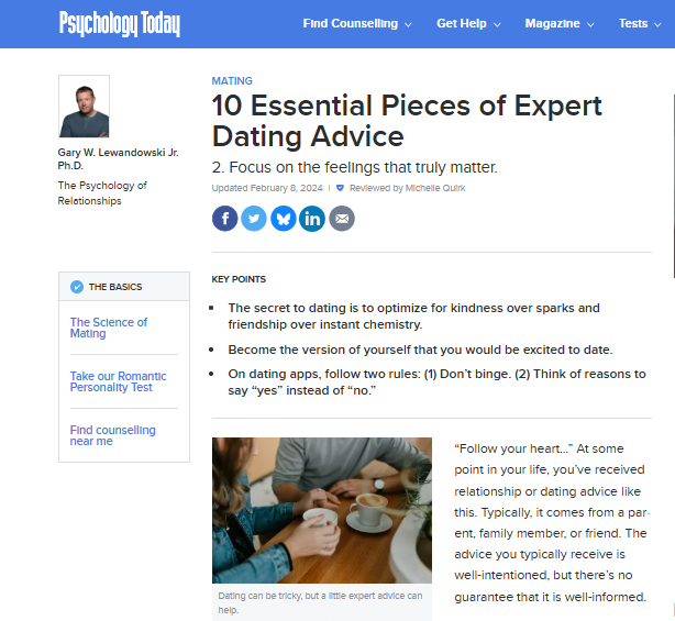 Screenshot of a listicle blog post