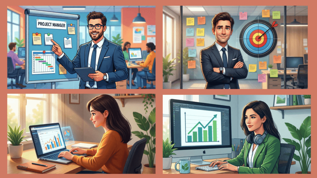 Animation of the types of marketing consultants 