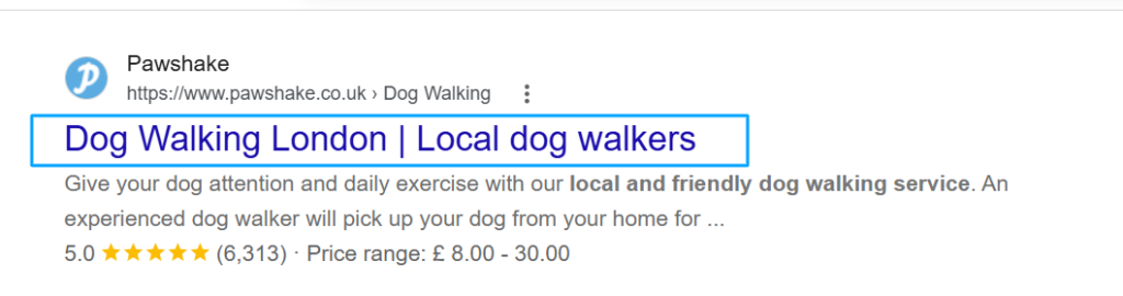 dog walking services meta title 