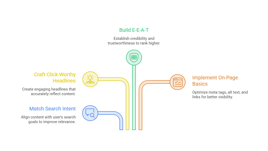 diagram showing SEO content writing principles